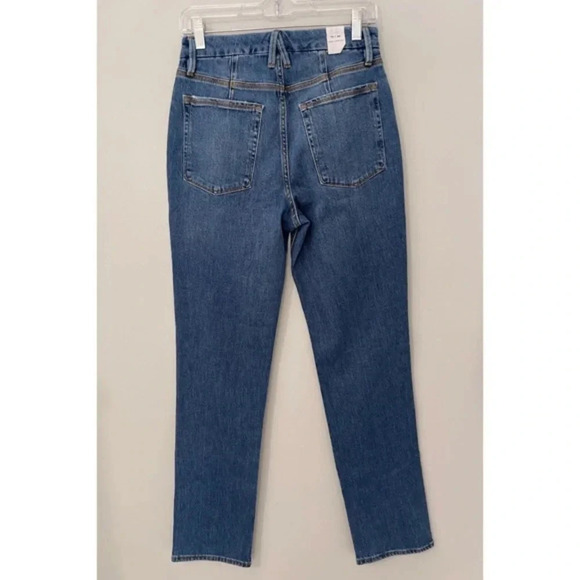 Good American Good 90S Icon Jeans Size 10/30 Indigo Straight Leg Denim‎ - Picture 4 of 13